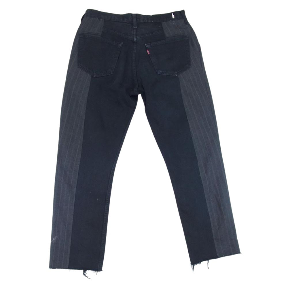 オールドパーク Levis リーバイス デニム 切替 デニム パンツ ブラック系 サイズ表記無【中古】