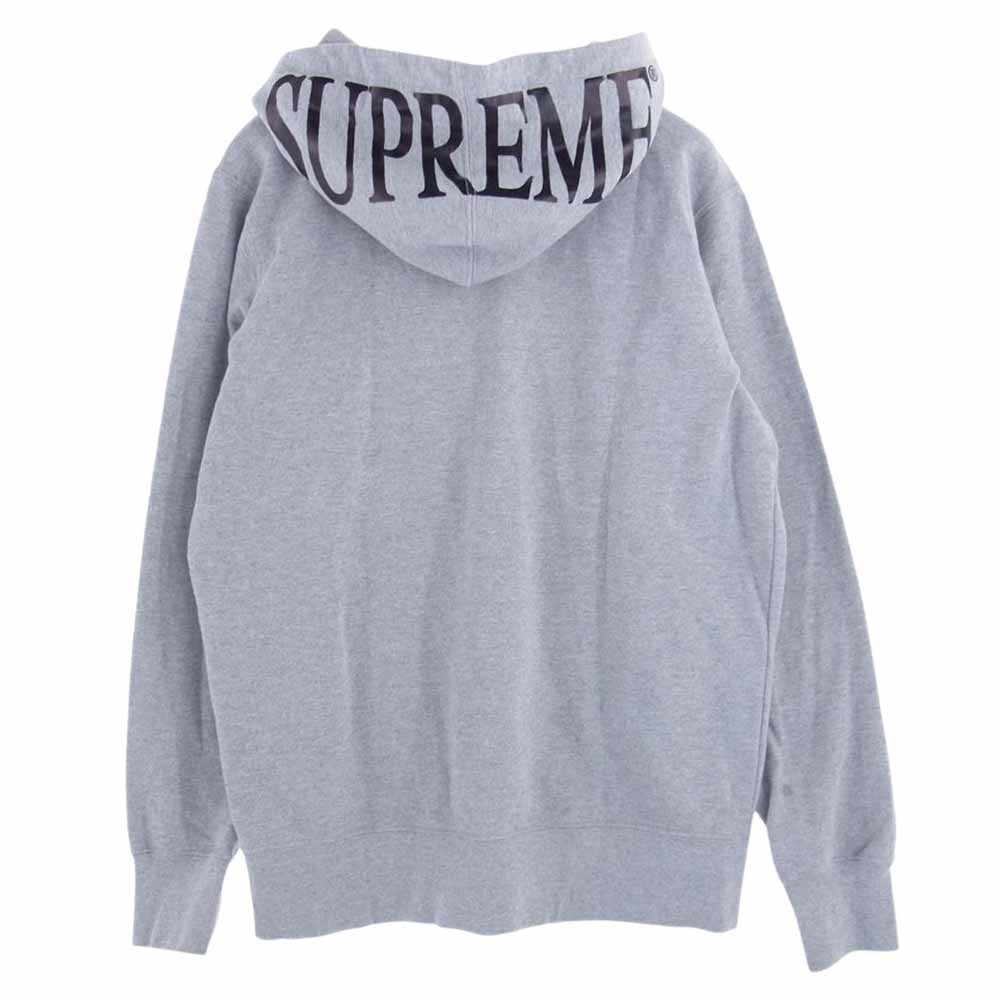 Supreme シュプリーム 15SS Hooded Foil Logo Zip Up フーディッド ホイル ロゴ ジップ パーカー グレー系 M【中古】