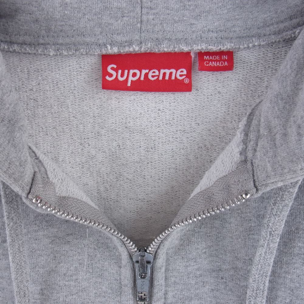 Supreme シュプリーム 15SS Hooded Foil Logo Zip Up フーディッド ホイル ロゴ ジップ パーカー グレー系 M【中古】