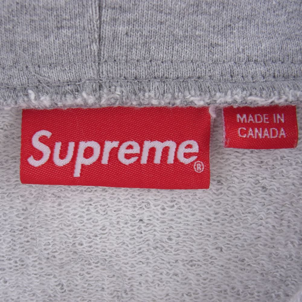Supreme シュプリーム 15SS Hooded Foil Logo Zip Up フーディッド ホイル ロゴ ジップ パーカー グレー系 M【中古】