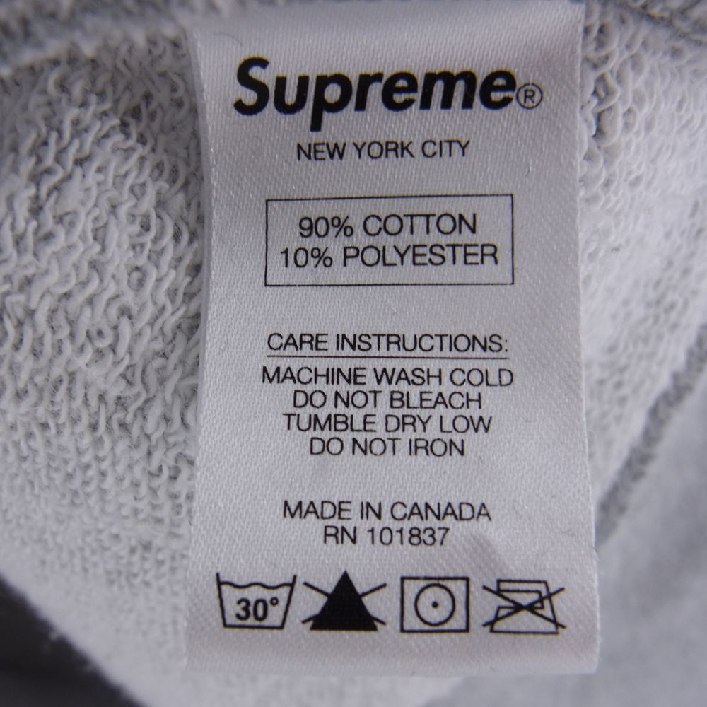 Supreme シュプリーム 15SS Hooded Foil Logo Zip Up フーディッド ホイル ロゴ ジップ パーカー グレー系 M【中古】