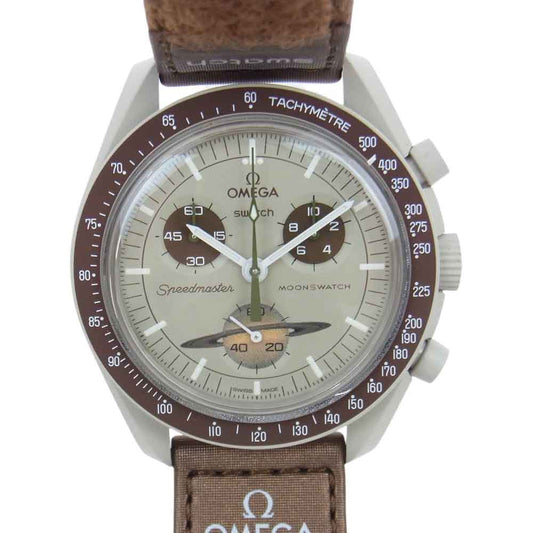 OMEGA オメガ Swatch スウォッチ BIOCERAMIC MoonSwatch Mission to Saturn バイオセラミック ムーンスウォッチ ミッション トゥー サターン 時計【新古品】【未使用】【中古】