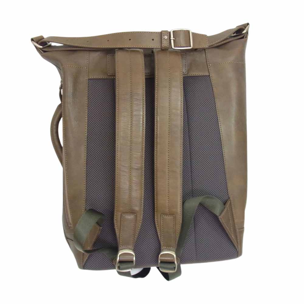 土屋鞄製造所 ビークル 3WAY レザー バックパック リュック ショルダーバッグ ブラウン系【中古】