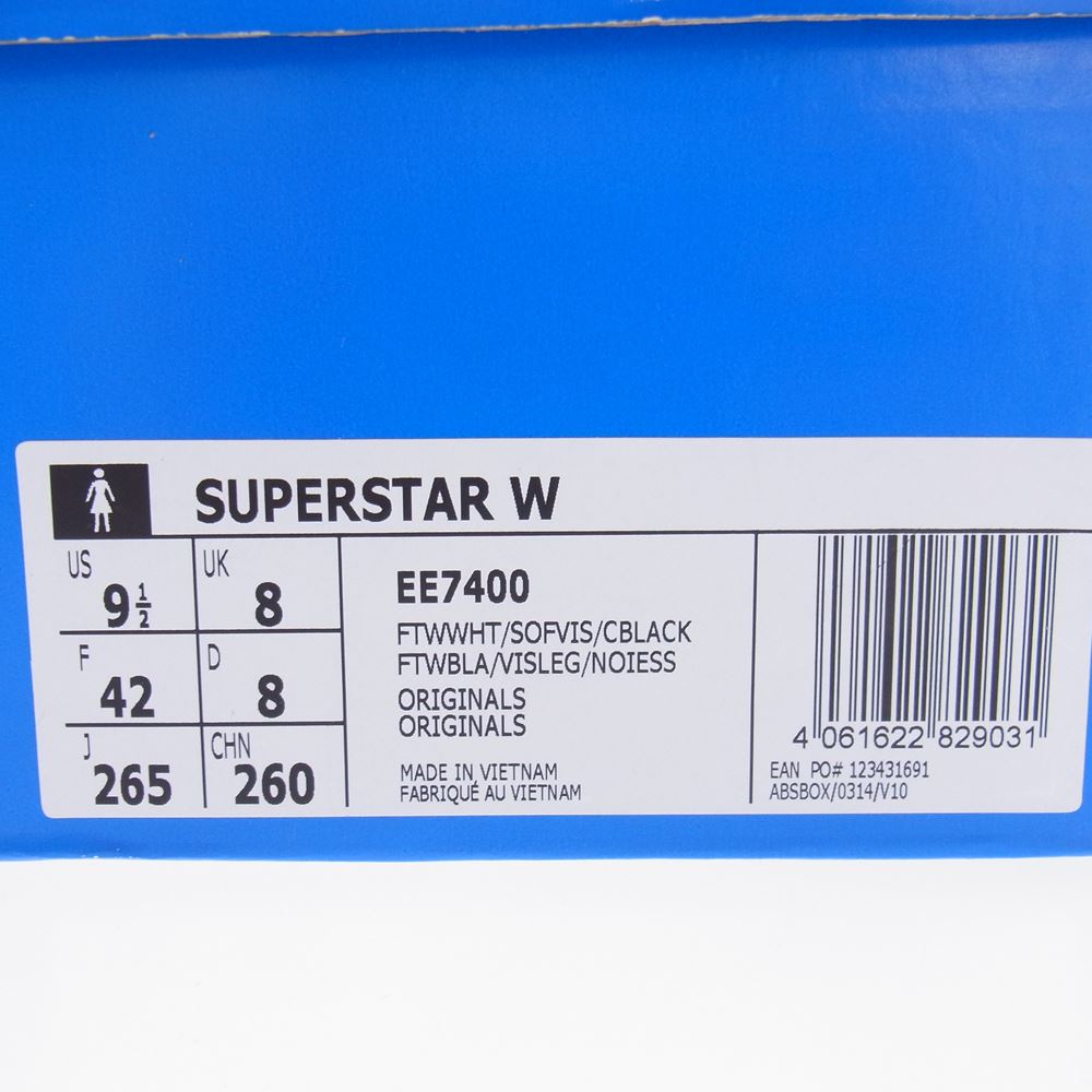 adidas アディダス EE7400 SUPERSTAR W スーパースター スニーカー ホワイト系 26.5cm【新古品】【未使用】【中古】