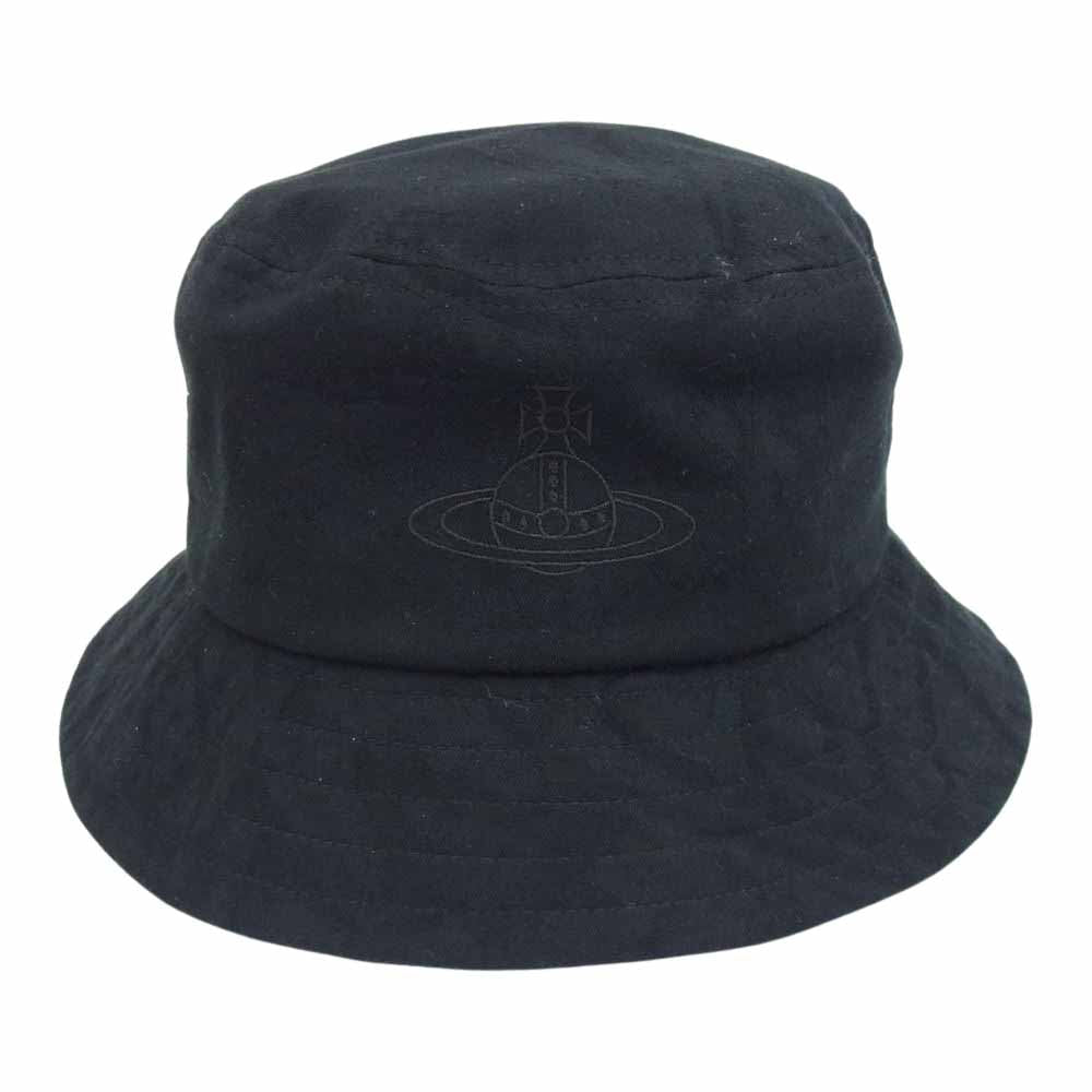 Vivienne Westwood ヴィヴィアンウエストウッド SCRAPED ORBS サーモ バケット ハット ブラック系【中古】