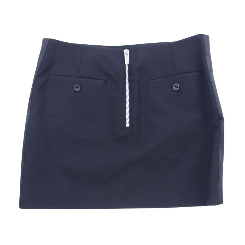 Sacai サカイ 22-06160 サイドライン バックジップ ミニスカート ブラック系 001 2【美品】【中古】