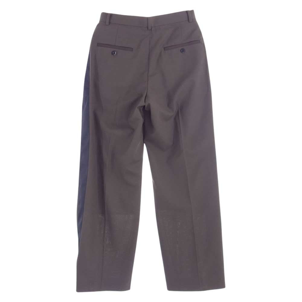 Sacai サカイ 21SS 21-05401 Suiting Pant サイドライン スーチング スラックスパンツ ブラウン系 501 2【美品】【中古】