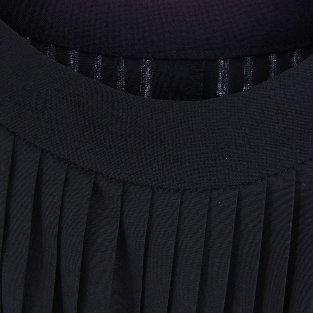 Sacai サカイ 21SS 21-05608 Cotton Poplin Pullover プリーツ加工 コットンポプリン プルオーバ― ブラウス ブラック系 001 2【中古】