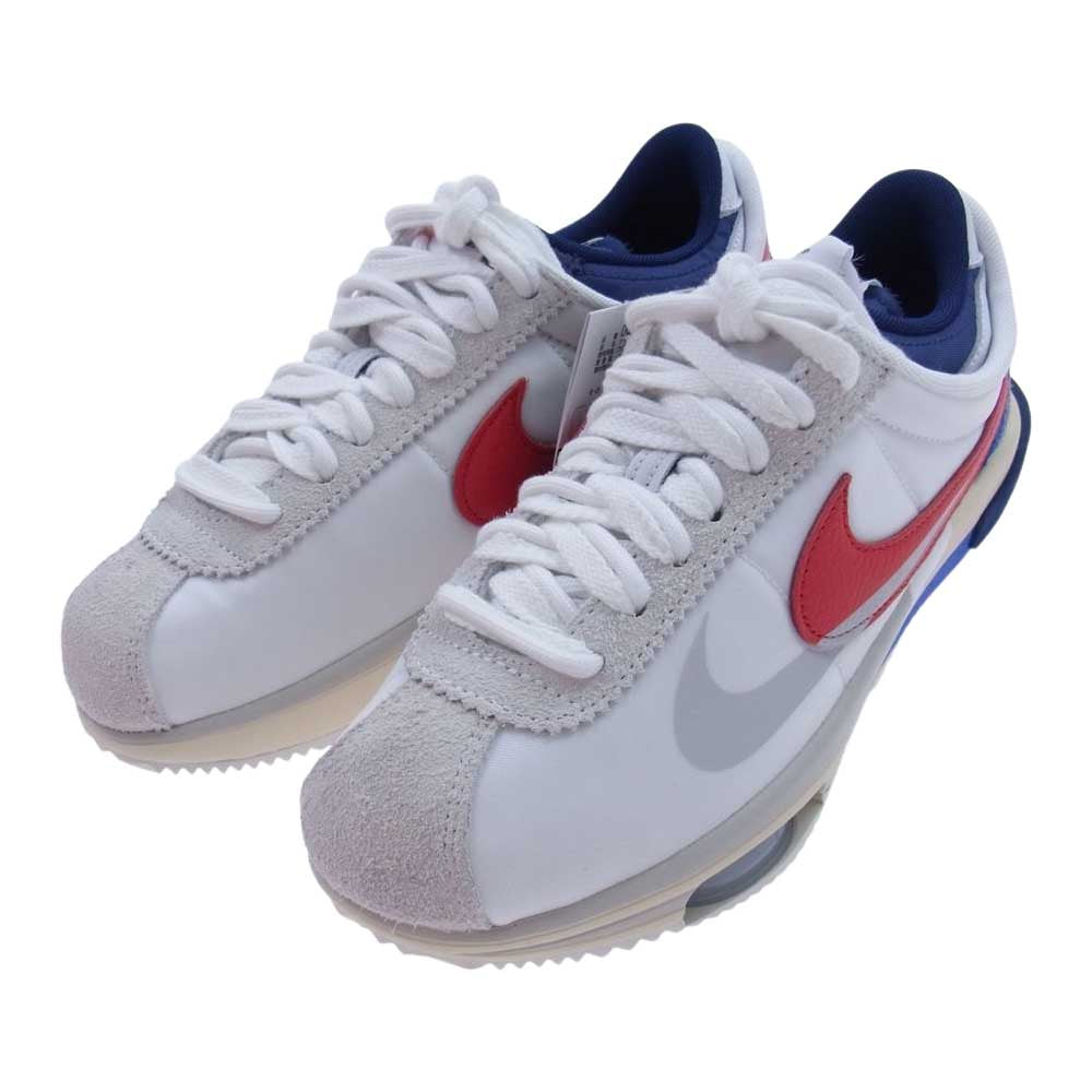 NIKE ナイキ DQ0581-100 × SACAI サカイ ZOOM CORTEZ SP ズーム コルテッツ ローカット スニーカー ホワイト系 25cm【新古品】【未使用】【中古】
