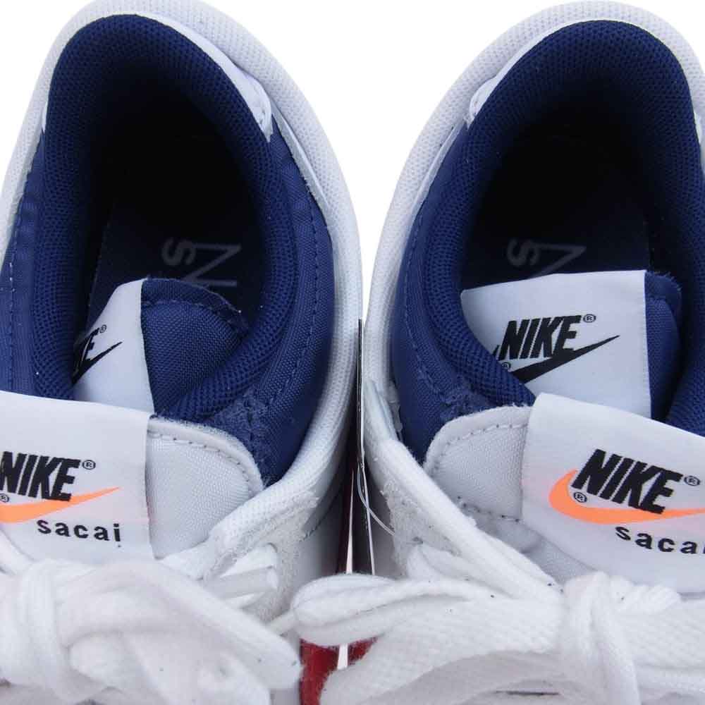 NIKE ナイキ DQ0581-100 × SACAI サカイ ZOOM CORTEZ SP ズーム コルテッツ ローカット スニーカー ホワイト系 25cm【新古品】【未使用】【中古】