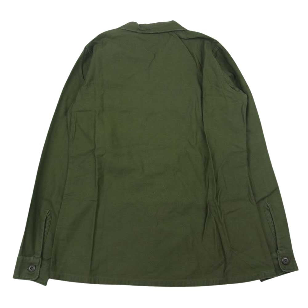 米軍 米軍実物 ヴィンテージ ユーティリティ シャツ  カーキ系 15.5【中古】