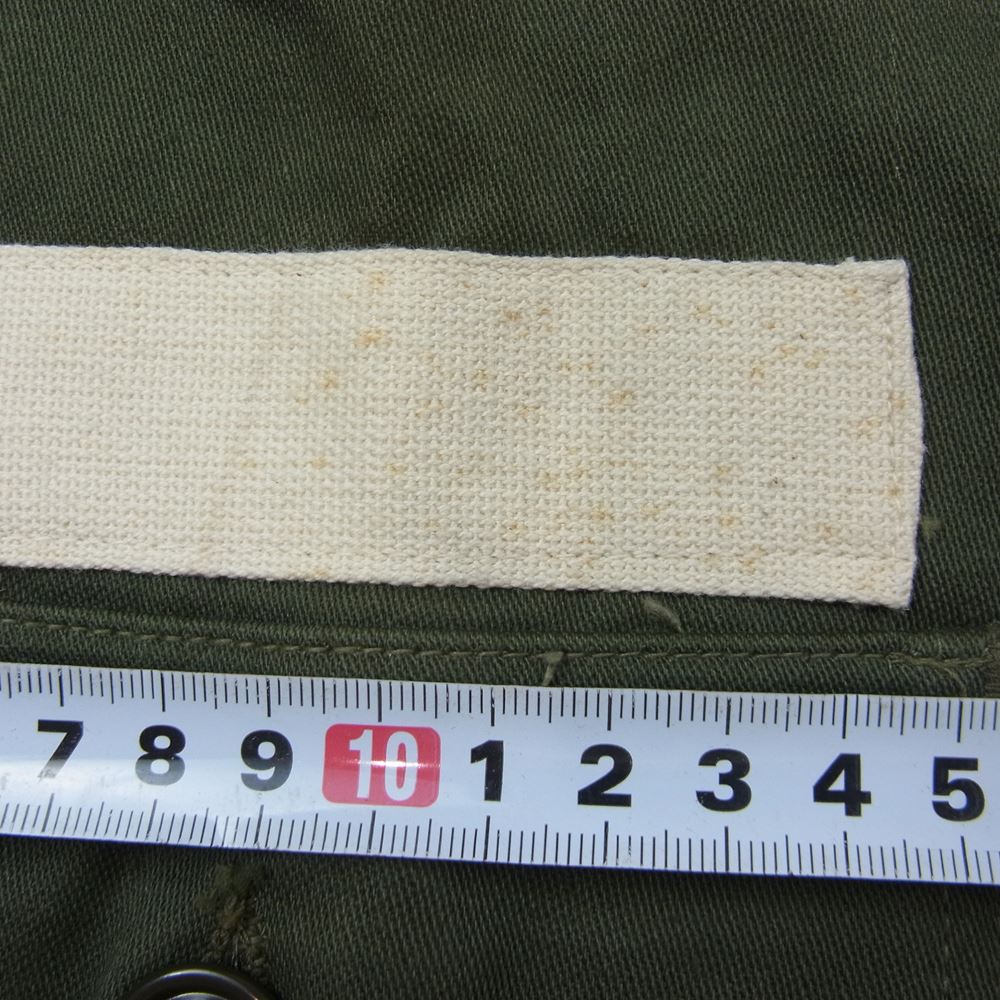 米軍 米軍実物 ヴィンテージ ユーティリティ シャツ ワッペン付 カーキ系 M【中古】