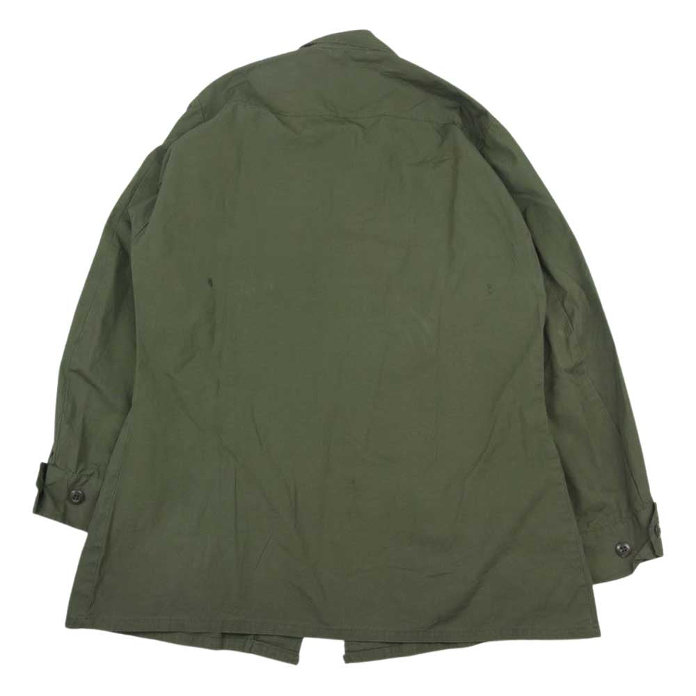 米軍 80s 米軍実物 ヴィンテージ ジャングル ファティーグ 長袖 シャツ ジャケット カーキ系 M【中古】