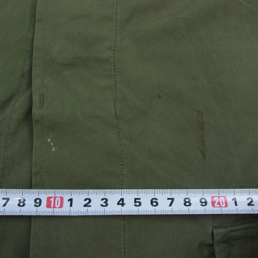 米軍 80s 米軍実物 ヴィンテージ ジャングル ファティーグ 長袖 シャツ ジャケット カーキ系 M【中古】