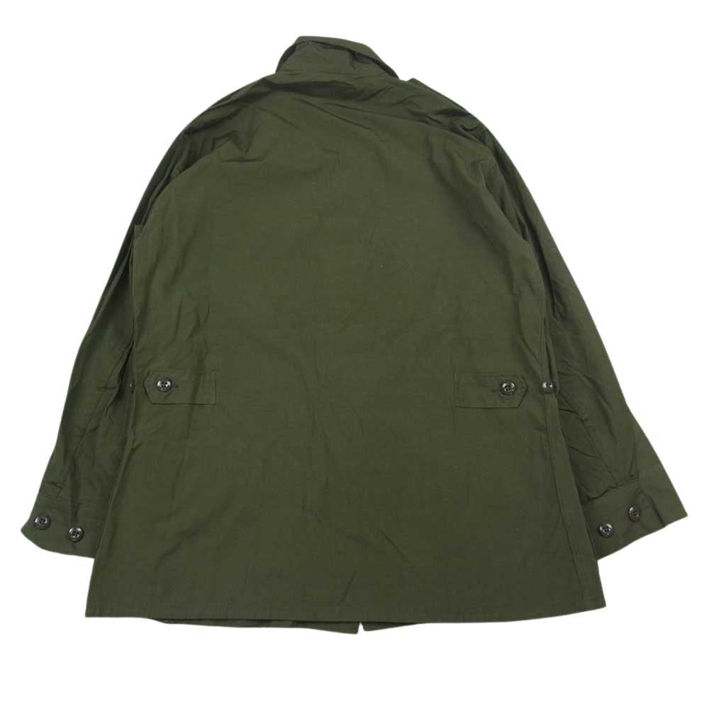 米軍 80s 米軍実物 ヴィンテージ ジャングル エポレット付 ファティーグ 長袖 シャツ ジャケット カーキ系 M【中古】