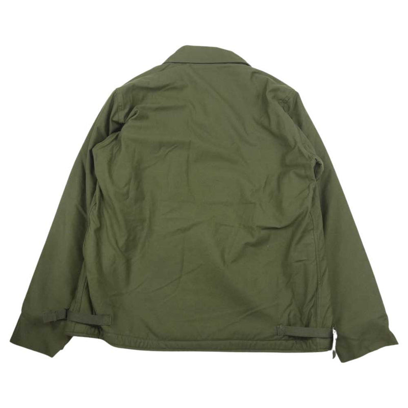 米軍 ヴィンテージ 70s A-2 DECK JACKET GENERAL ジップ ミリタリー デッキ ジャケット カーキ系 L【中古】