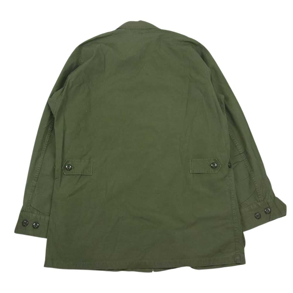 米軍 米軍実物 ヴィンテージ ジャングル ファティーグ 長袖 シャツ ジャケット ワッペン付 カーキ系 M【中古】