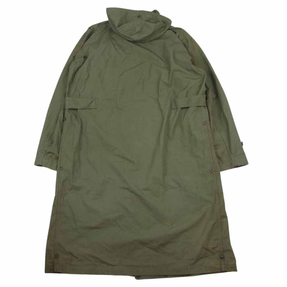 米軍 ヴィンテージ M-47 OVER COAT PARKA WALDESジップ オーバーコート ミリタリー モッズ コート ライナー無し カーキ系 M【中古】