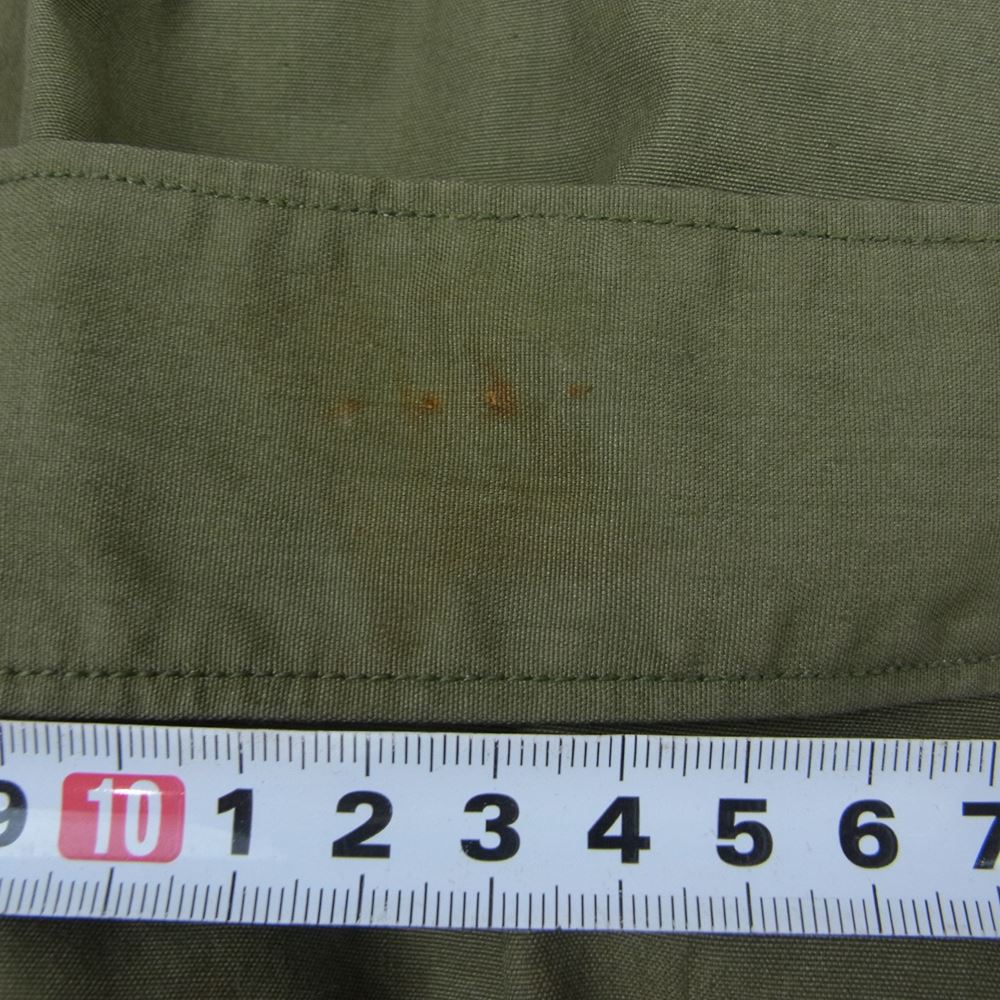 米軍 ヴィンテージ M-47 OVER COAT PARKA WALDESジップ オーバーコート ミリタリー モッズ コート ライナー無し カーキ系 M【中古】