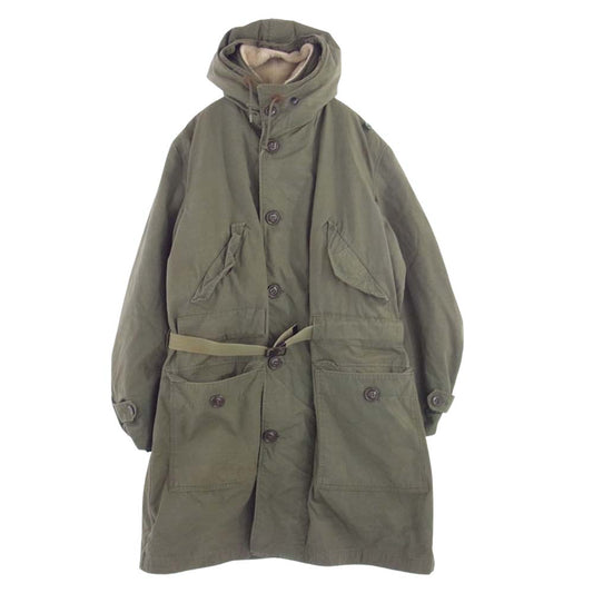 米軍 ヴィンテージ 50s M-47 OVERCOAT PARKA TYPE WITH PILE LINER オーバーコート パーカ ライナー付き ミリタリー モッズコート カーキ系 M【中古】