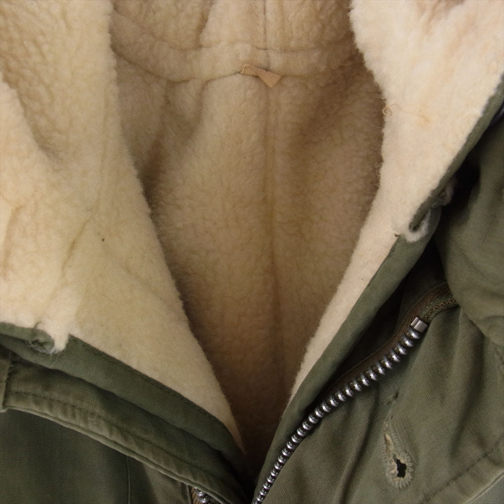 米軍 ヴィンテージ 50s M-47 OVERCOAT PARKA TYPE WITH PILE LINER オーバーコート パーカ ライナー付き ミリタリー モッズコート カーキ系 M【中古】