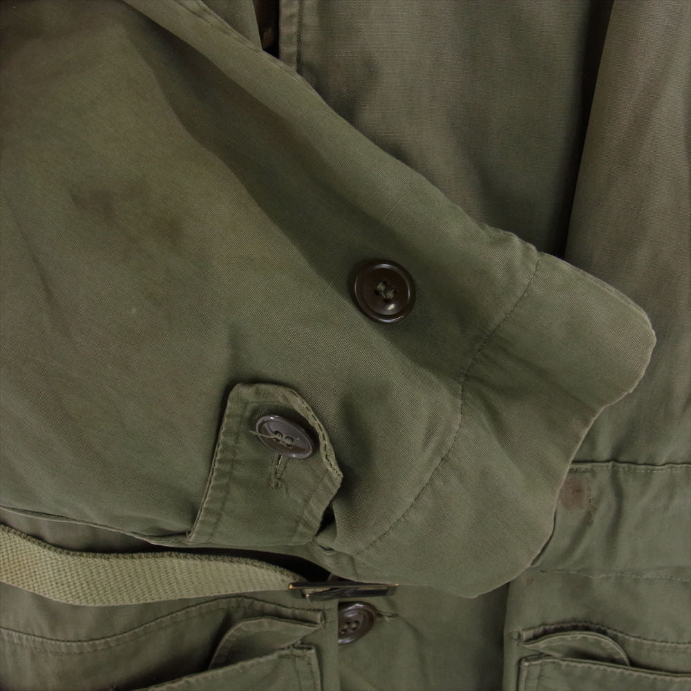 米軍 ヴィンテージ 50s M-47 OVERCOAT PARKA TYPE WITH PILE LINER オーバーコート パーカ ライナー付き ミリタリー モッズコート カーキ系 M【中古】