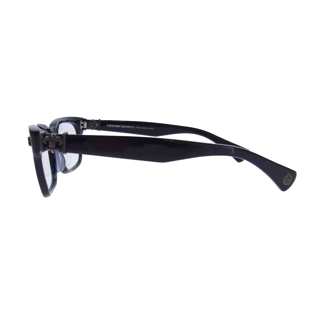 CHROME HEARTS クロムハーツ（原本無） GITTIN ANY ？ A BSフレアテンプル スクエアフレーム サングラス アイウェア 眼鏡 ブラック系【中古】