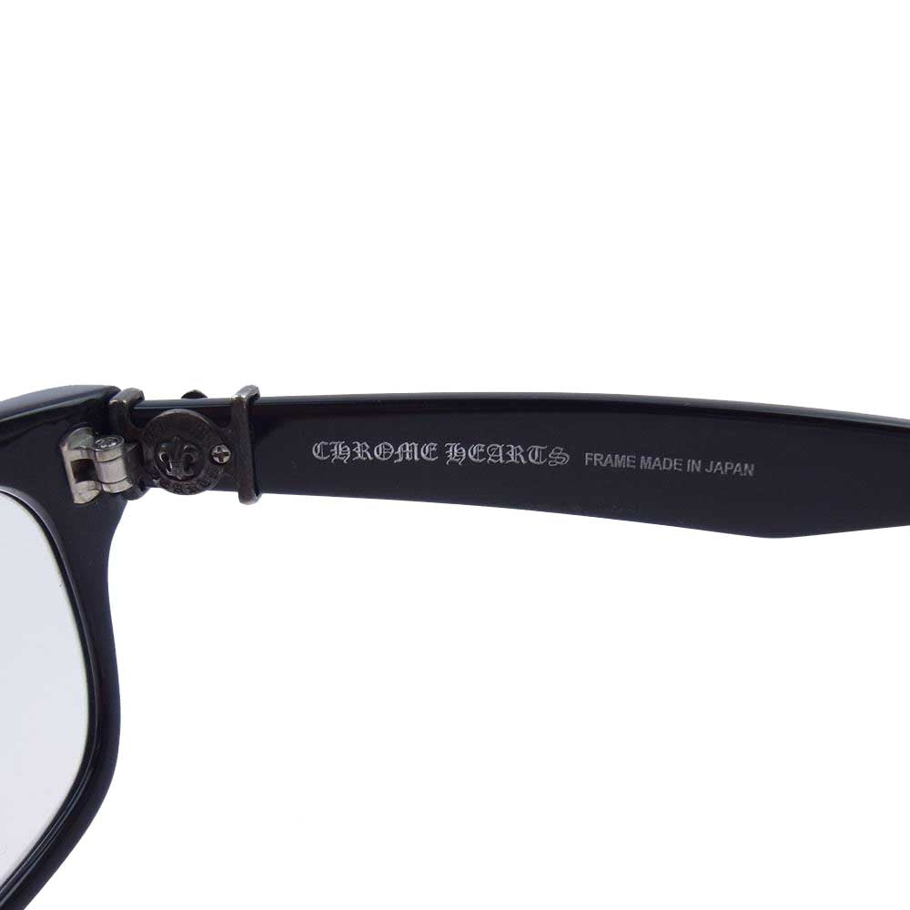 CHROME HEARTS クロムハーツ（原本無） GITTIN ANY ？ A BSフレアテンプル スクエアフレーム サングラス アイウェア 眼鏡 ブラック系【中古】