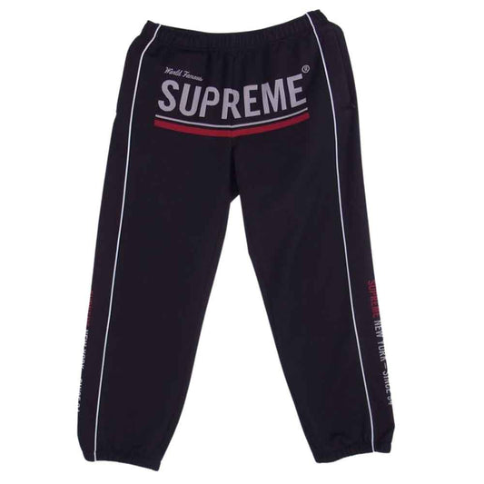 Supreme シュプリーム 22AW World Famous Jacquard Track Pants ワールド フェイマス ジャカード トラック パンツ ブラック ロゴ ブラック系 レッド系 S【美品】【中古】