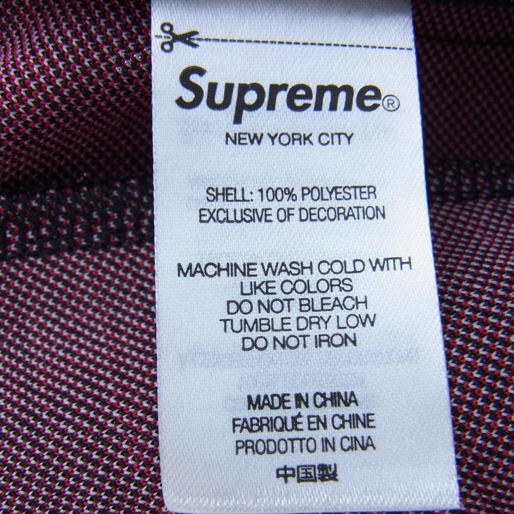 Supreme シュプリーム 22AW World Famous Jacquard Track Pants ワールド フェイマス ジャカード トラック パンツ ブラック ロゴ ブラック系 レッド系 S【美品】【中古】