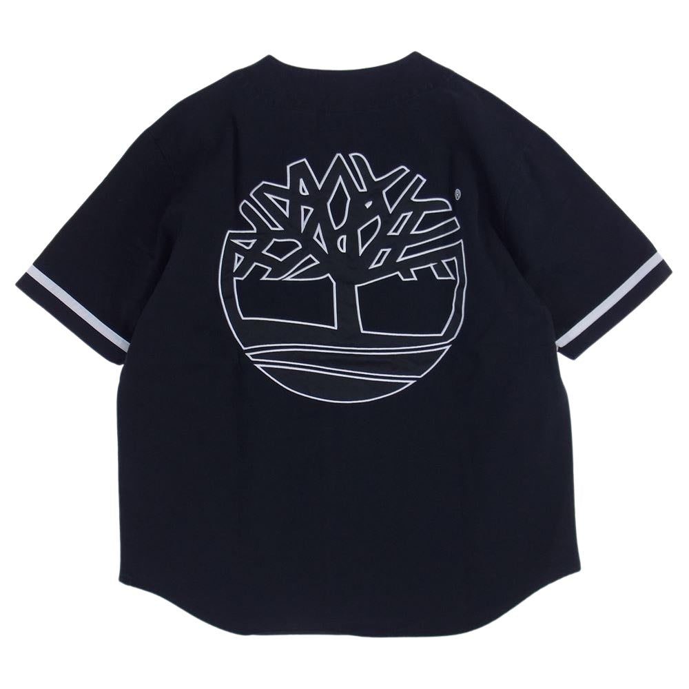Supreme シュプリーム 23SS × Timberland ティンバーランド Baseball Jersey ベースボール ジャージ 半袖 シャツ ブラック ロゴ ブラック系 M【美品】【中古】
