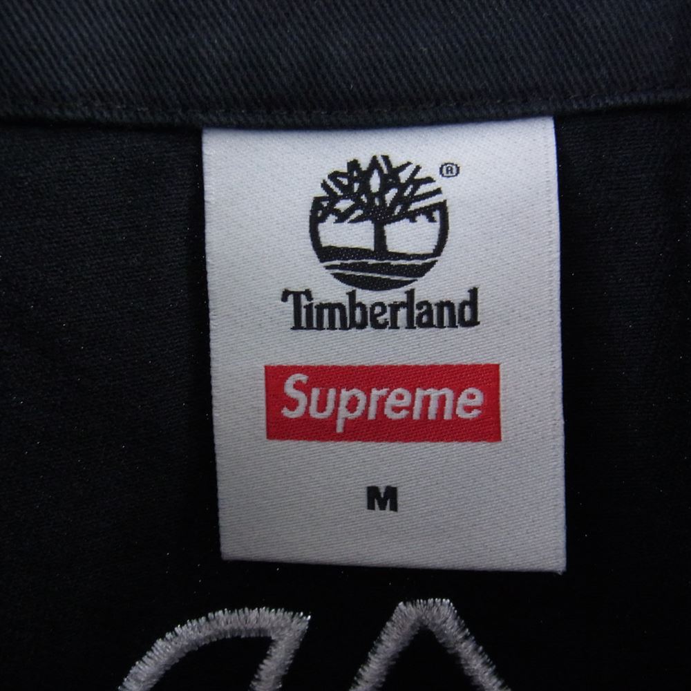 Supreme シュプリーム 23SS × Timberland ティンバーランド Baseball Jersey ベースボール ジャージ 半袖 シャツ ブラック ロゴ ブラック系 M【美品】【中古】