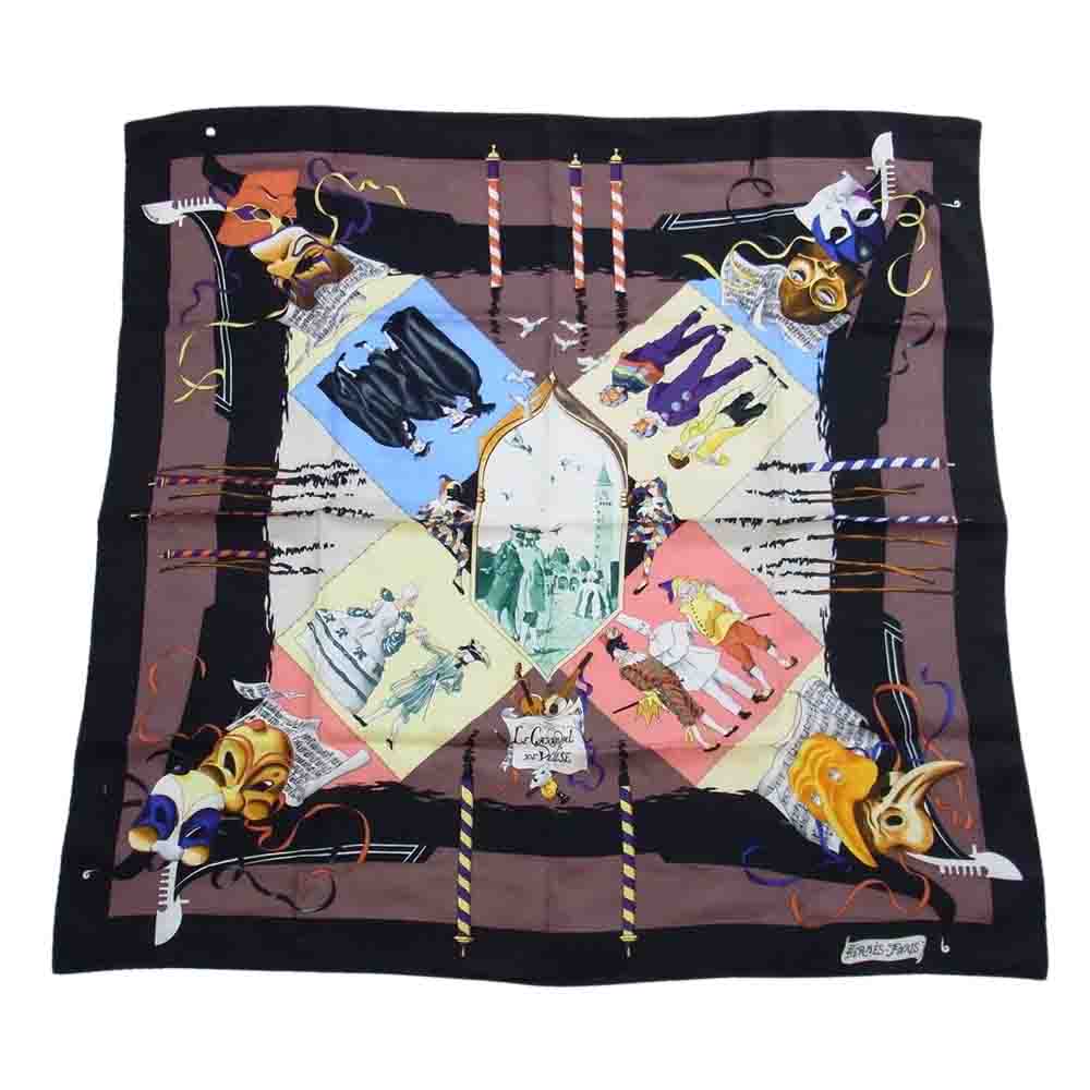HERMES エルメス カレ 90 CARNAVAL DE VENICE ヴェニスの謝肉祭 スカーフ マルチカラー系【中古】