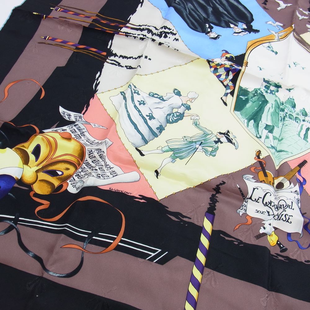 HERMES エルメス カレ 90 CARNAVAL DE VENICE ヴェニスの謝肉祭 スカーフ マルチカラー系【中古】