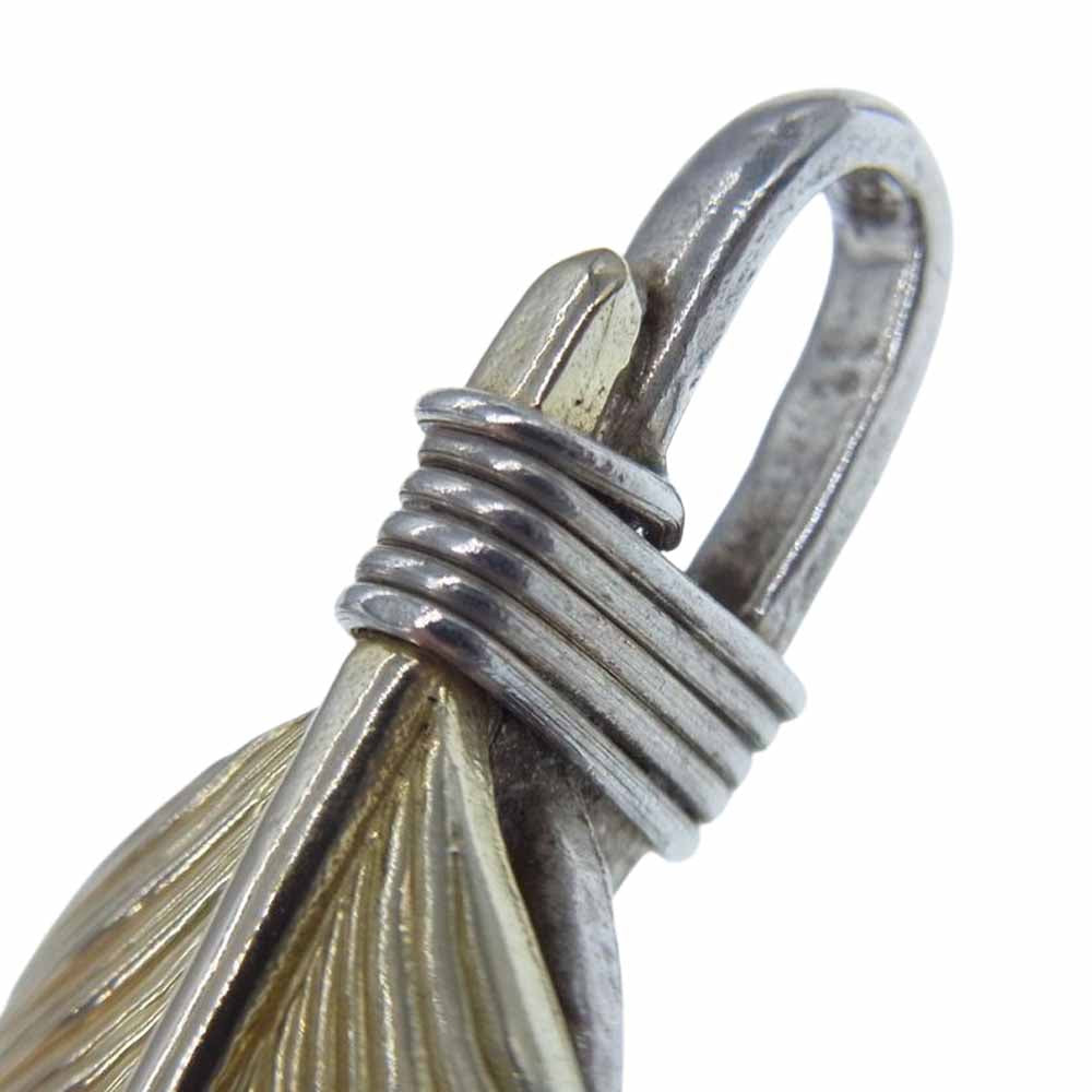 タディアンドキング SVフェザー ハートK18 L ラージ 上金 シルバー シルバー系 ゴールド系【中古】