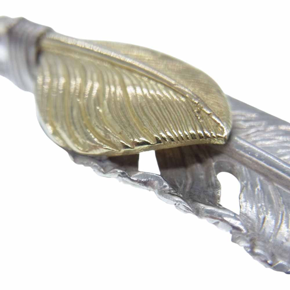 タディアンドキング SVフェザー ハートK18 L ラージ 上金 シルバー シルバー系 ゴールド系【中古】