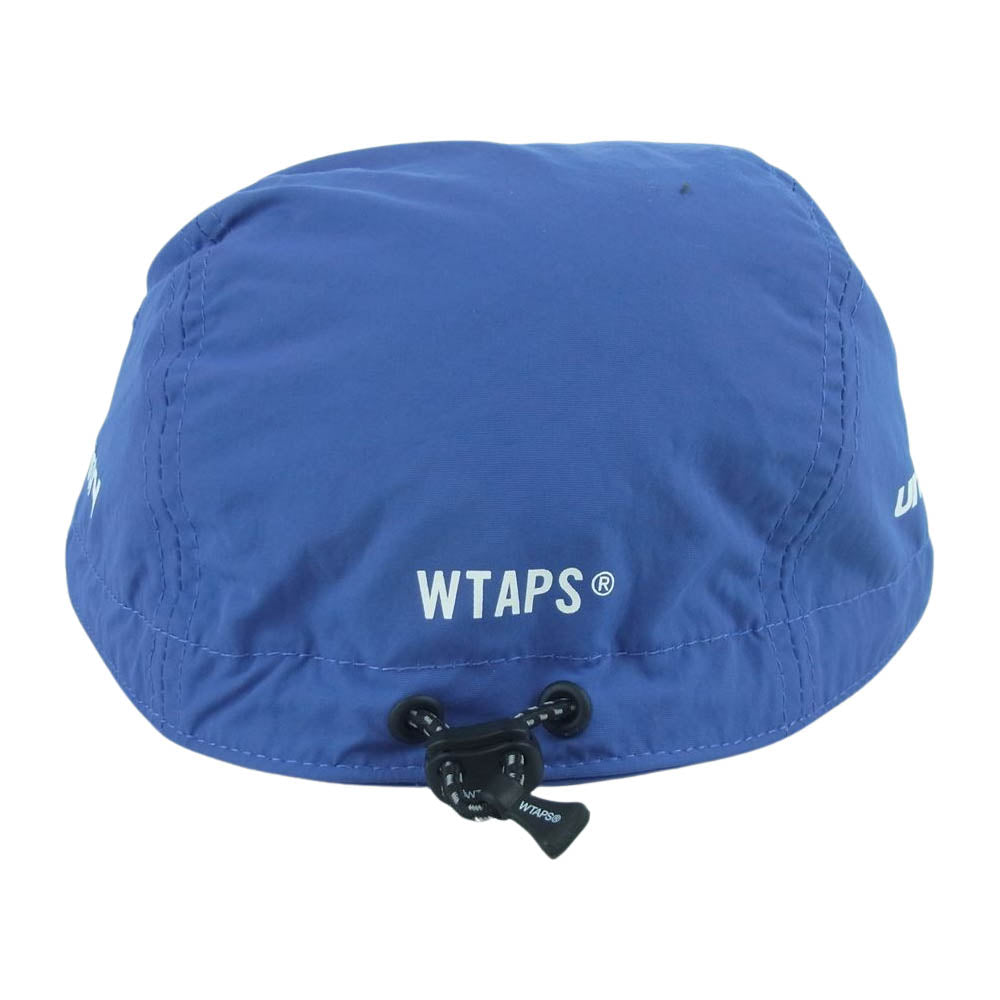 WTAPS ダブルタップス 21SS 211HCDT-HT09 CAP NYLON TUSSAH ナイロン タッサー ロゴ プリント キャップ ブルー系 03【中古】