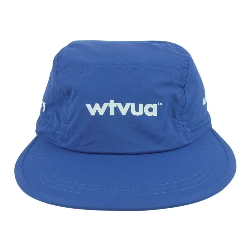 WTAPS ダブルタップス 21SS 211HCDT-HT09 CAP NYLON TUSSAH ナイロン タッサー ロゴ プリント キャップ ブルー系 03【中古】