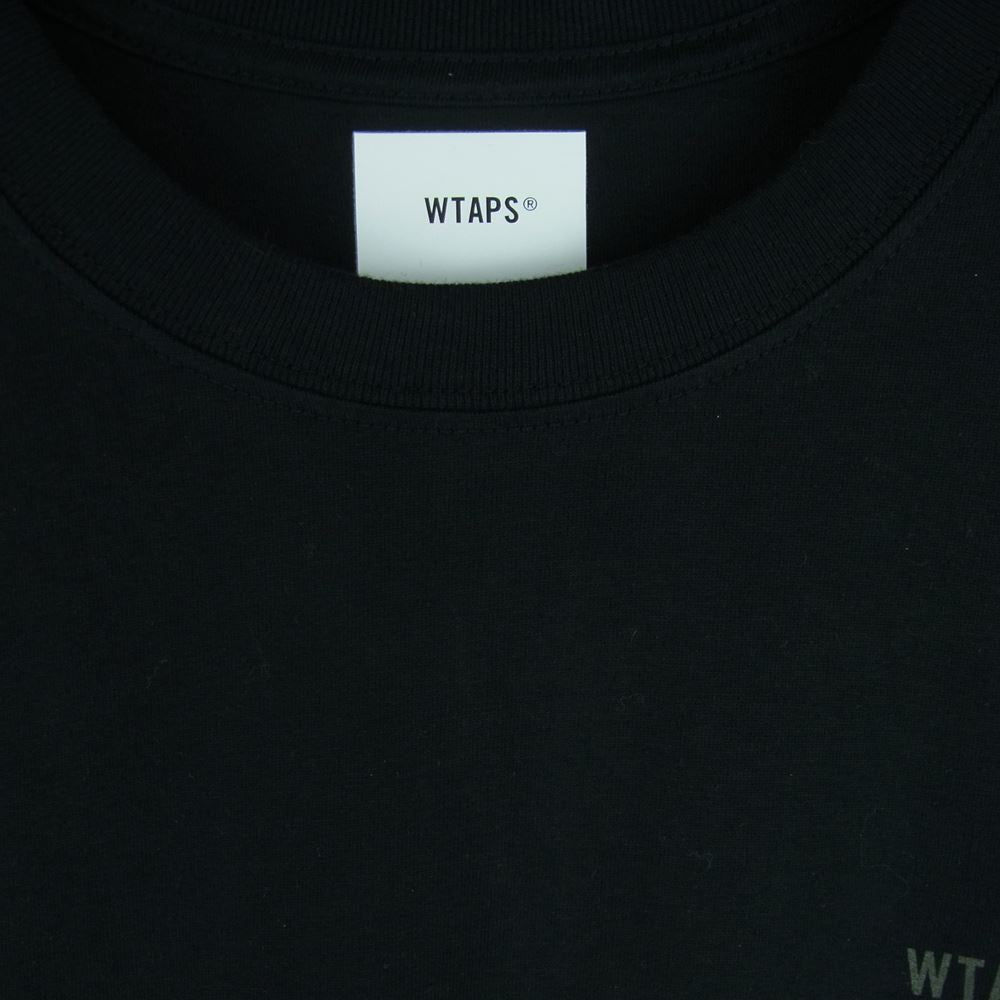 WTAPS ダブルタップス 21SS 211PCDT-ST10S MOON&STAR SS TEE ムーン アンド スター ロゴ バックプリント 半袖 Tシャツ ブラック系 04【美品】【中古】