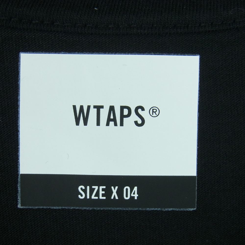 WTAPS ダブルタップス 21SS 211PCDT-ST10S MOON&STAR SS TEE ムーン アンド スター ロゴ バックプリント 半袖 Tシャツ ブラック系 04【美品】【中古】