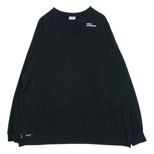 WTAPS ダブルタップス 23SS SNEAK スニーク VISUAL UPARMORED プリント 長袖 Tシャツ コットン 日本製 ブラック系 03【中古】
