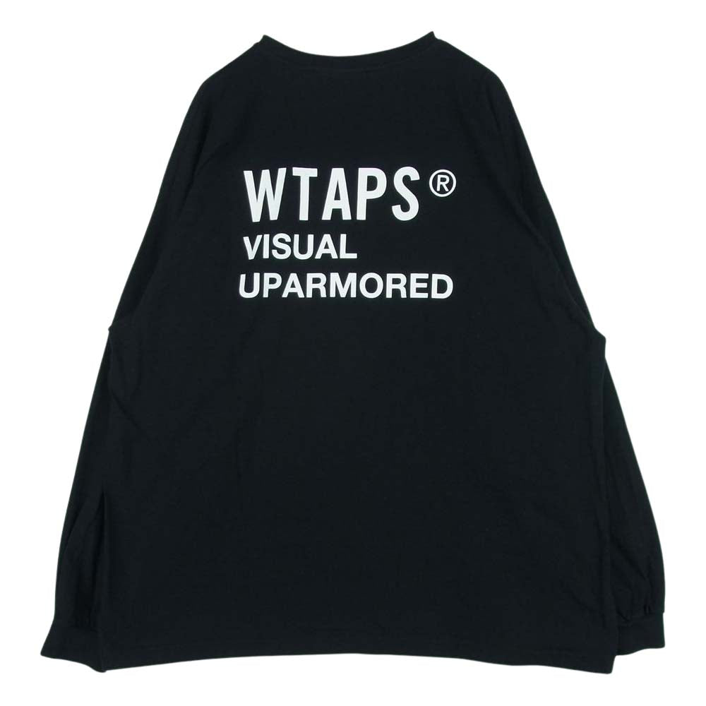 WTAPS ダブルタップス 23SS SNEAK スニーク VISUAL UPARMORED プリント 長袖 Tシャツ コットン 日本製 ブラック系 03【中古】