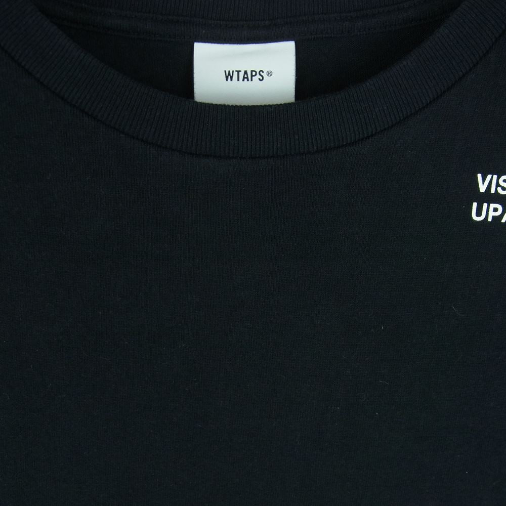 WTAPS ダブルタップス 23SS SNEAK スニーク VISUAL UPARMORED プリント 長袖 Tシャツ コットン 日本製 ブラック系 03【中古】