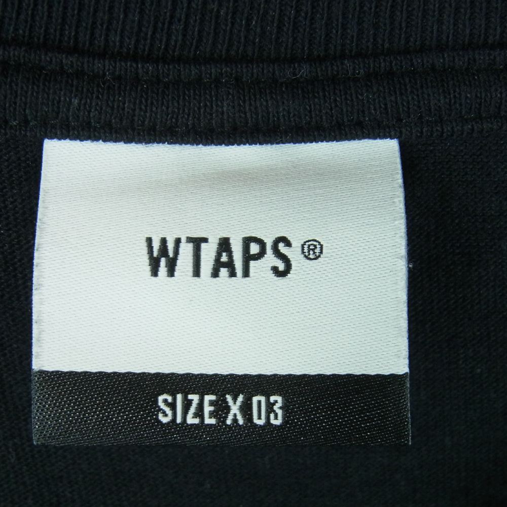 WTAPS ダブルタップス 23SS SNEAK スニーク VISUAL UPARMORED プリント 長袖 Tシャツ コットン 日本製 ブラック系 03【中古】
