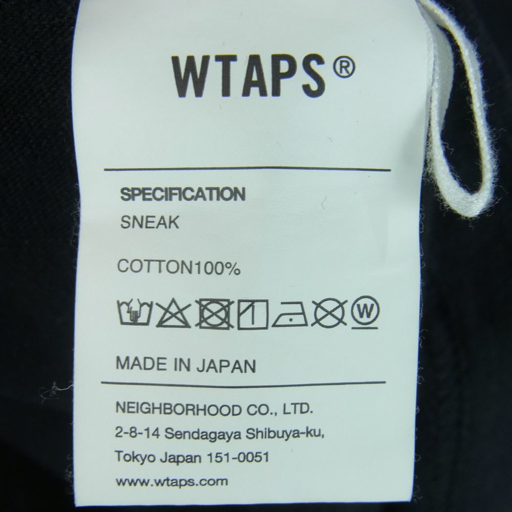 WTAPS ダブルタップス 23SS SNEAK スニーク VISUAL UPARMORED プリント 長袖 Tシャツ コットン 日本製 ブラック系 03【中古】