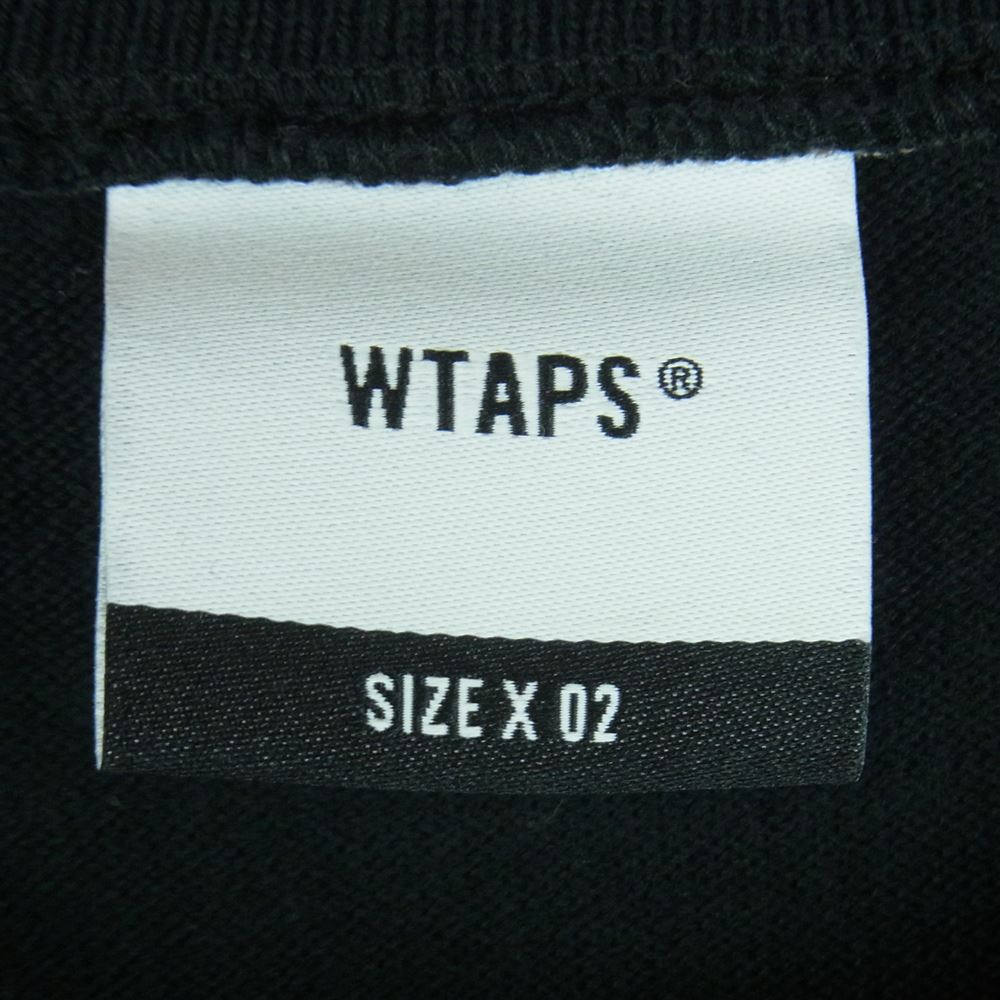WTAPS ダブルタップス 20SS 201ATDT-CSM25 VATOS SS TEE COTTON コットン ボーダー バトス 半袖 Tシャツ ブラック系 ベージュ系 02【中古】