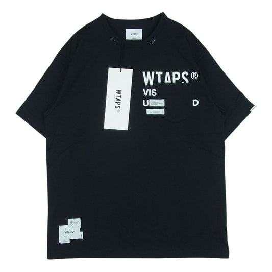 WTAPS ダブルタップス 21SS 211ATDT-CSM12 INSECT 02 S/S COPO インセクト プリント タグ 刺繍 半袖 ポケット Tシャツ ブラック系 03【極上美品】【中古】