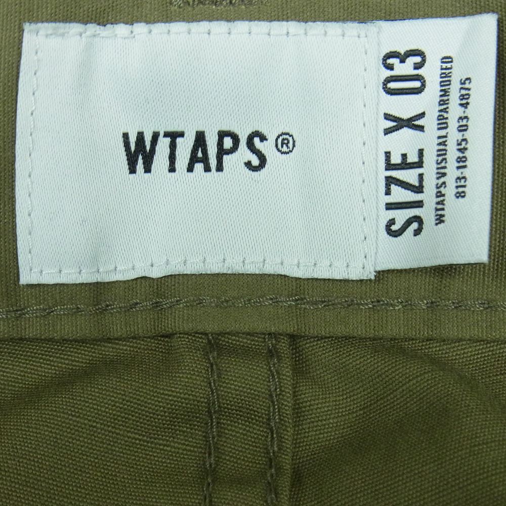 WTAPS ダブルタップス 20AW 202WVDT-PTM02 JUNGLE SKINNY TROUSERS COTTON WEATHER ジャングル スキニー トラウザー ミリタリー パンツ カーキ系 03【中古】