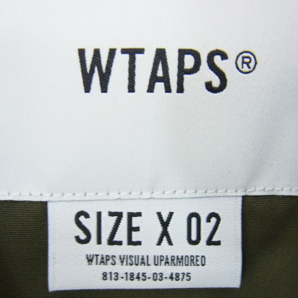 WTAPS ダブルタップス 21AW 212BRDT-JKM07 TRADER VEST COTTON WEATHER RIPSTOP トレーダー コットン ウェザー リップストップ ミリタリー ベスト カーキ系 02【中古】