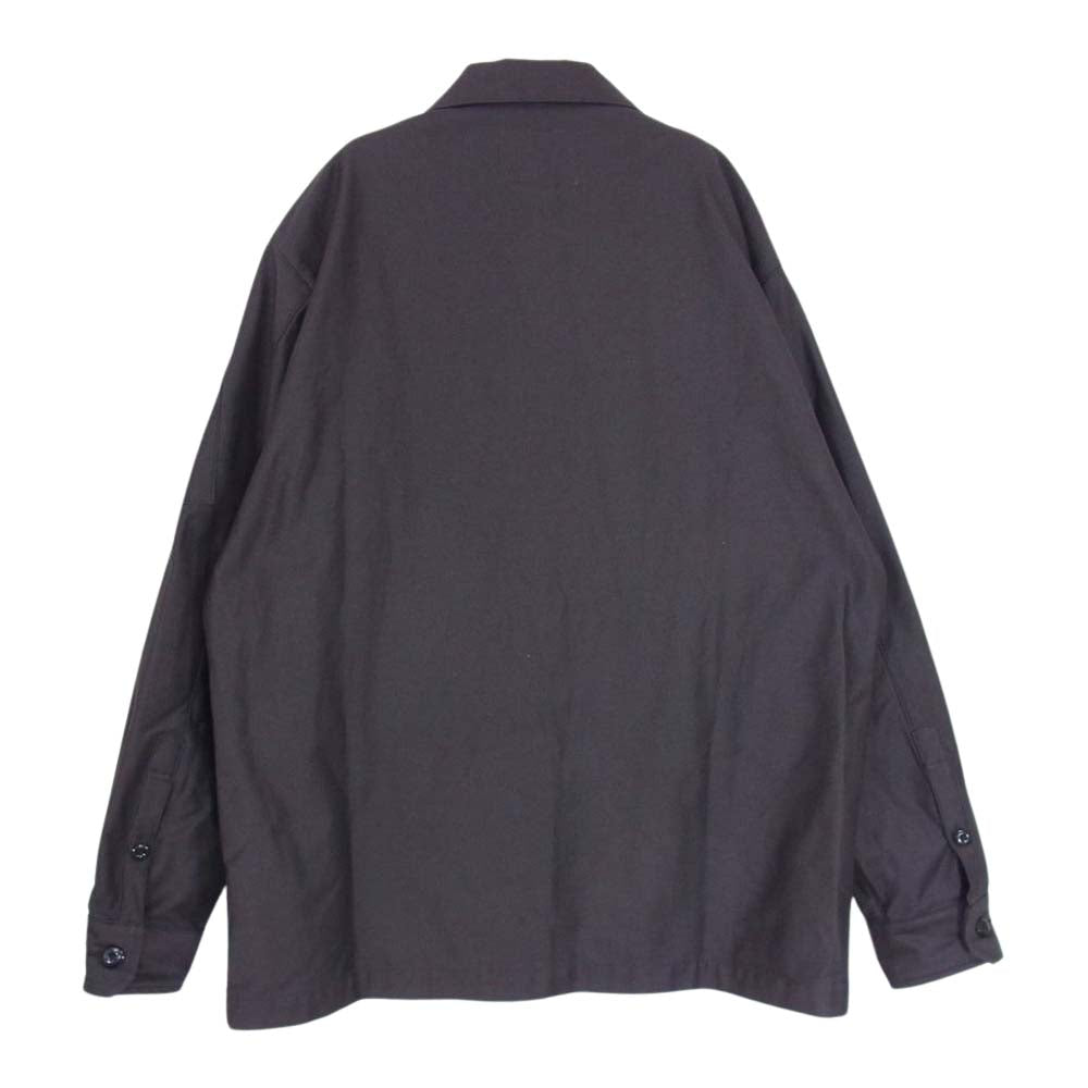 WTAPS ダブルタップス 20AW 202BRDT-SHM01 BUDS LS COTTON SATIN ミリタリー バッツ ロング スリーブ コットン サテン シャツ ジャケット チャコール系 02【中古】